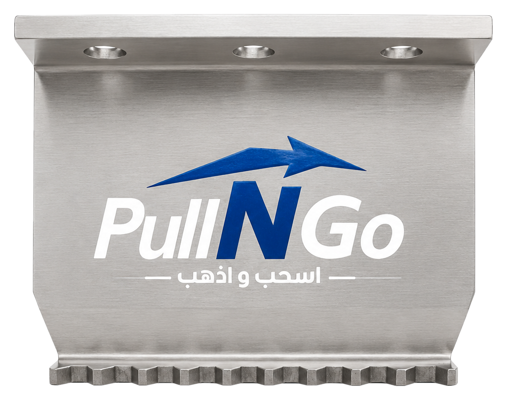 PullNGo product — stainless steel foot-operated pull-door opener